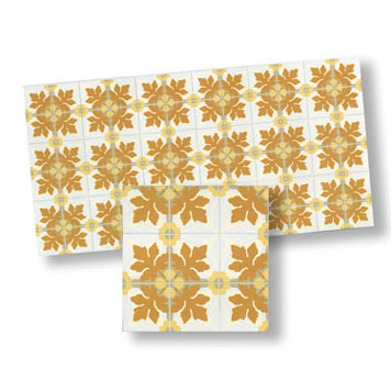 Dollhouse Miniature Mosaic Floor Tiles, 4pc